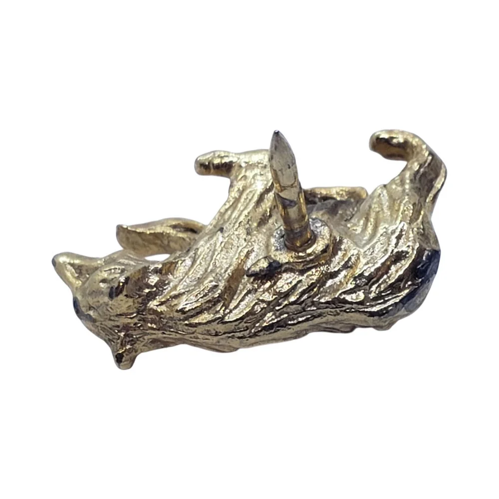Vintage Gold Plated Bear Lapel Pin Brooch Animal Wildlife Camping Hiking